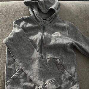 Nike Kids Charcoal Gray Zip-Up Hoodie
